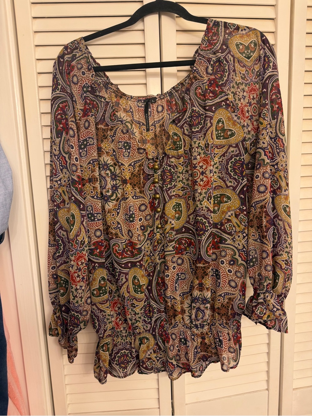 Celine Multicolor Paisley Print  Top